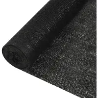 vidaXL Panneau de clôture noir 1,5x50 m HDPE 195 g/m