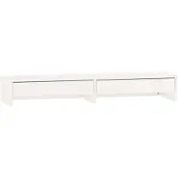 vidaXL Support d'écran blanc 100x27x15 cm pin massif