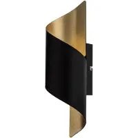 LINDBY Applique Murale , Desirio, dimmable, Noir, Salon / séjour, Métal, Moderne