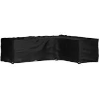 vidaXL Housse de salon de jardin en forme de L 18 œillets 285x220x80cm