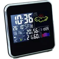 Terdens Thermomètre électronique/station météo avec affichage couleur