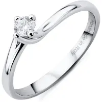 Diamant L'Eternel Bague 'Ring aus 750 Weißgold mit 0.12 Karat Diamant' argent