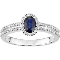 Diamant L'Eternel Bague 'Ring aus 750 Weißgold mit Diamant mit Saphir' argent