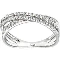 Diamant L'Eternel Bague 'Ring aus 375 Weißgold mit 0.15 Karat Diamant' argent