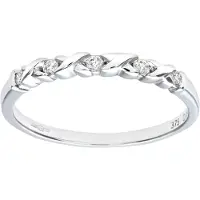 Diamant L'Eternel Bague 'Eternity-Ring aus 375 Weißgold mit 0.10 Karat Diamant' argent