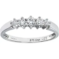 Diamant L'Eternel Bague 'Eternity-Ring aus 375 Weißgold mit 0.25 Karat Diamant' argent