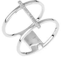 Diamant L'Eternel Bague 'Ring aus 375 Weißgold mit Diamant' argent