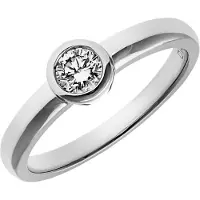 Diamant L'Eternel Bague 'Ring aus 750 Weißgold mit 0.25 Karat Diamant' argent