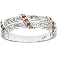 Diamant L'Eternel Bague 'Eternity-Ring aus 375 Weißgold mit Diamant gedreht' argent