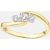 Diamant L'Eternel Bague 'Trilogie' or