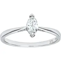 Diamant L'Eternel Bague 'Ring aus 375 Weißgold mit Diamant' argent