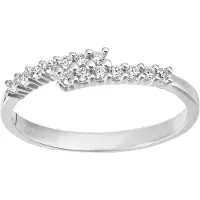 Diamant L'Eternel Bague 'Eternity-Ring aus 375 Weißgold mit Zirkonia' argent