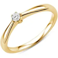 Diamant L'Eternel Bague 'Solitär-Ring aus 375 Gelbgold mit 0.09 Karat Diamant' or