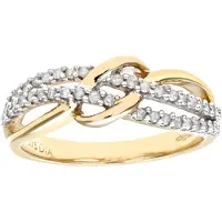 Diamant L'Eternel Bague 'Eternity-Ring aus 375 Gelbgold mit Diamant' or