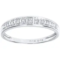 Diamant L'Eternel Bague 'Eternity-Ring aus 375 Weißgold mit Diamant' argent
