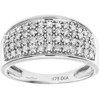 Diamant L'Eternel Bague 'Eternity-Ring aus 375 Weißgold mit 0.50 Karat Diamant' argent