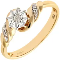 Diamant L'Eternel Bague 'Ring aus 375 Weißgold mit Diamant' or
