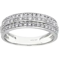 Diamant L'Eternel Bague 'Eternity-Ring aus 375 Weißgold mit Diamant' argent