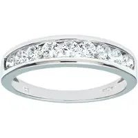 Diamant L'Eternel Bague 'Eternity-Ring aus 375 Weißgold mit Zirkonia' argent