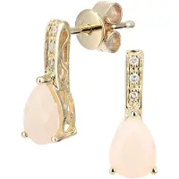 Diamant L'Eternel Boucles d'oreilles 'Ohrhänger aus 375 Gelbgold mit Diamant mit Opal' or