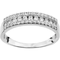 Diamant L'Eternel Bague 'Eternity-Ring aus 375 Weißgold mit Zirkonia' argent