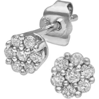Diamant L'Eternel Boucles d'oreilles 'Ohrstecker aus 375 Weißgold mit Diamant' argent