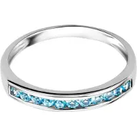 Diamant L'Eternel Bague 'Ring aus 375 Weißgold mit Topas' argent