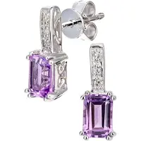 Diamant L'Eternel Boucles d'oreilles violet