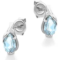 Diamant L'Eternel Boucles d'oreilles 'Ohrringe aus 585 Weißgold mit Topas' argent