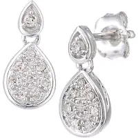 Diamant L'Eternel Boucles d'oreilles 'Ohrhänger aus 375 Weißgold mit Diamant' argent