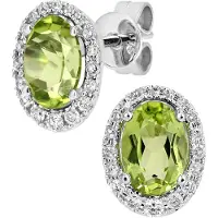 Diamant L'Eternel Boucles d'oreilles vert