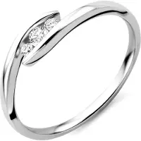Diamant L'Eternel Bague 'Ring aus 375 Weißgold mit Diamant' argent