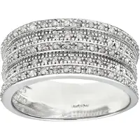 Diamant L'Eternel Bague 'Eternity-Ring aus 375 Weißgold mit Diamant' argent