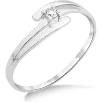 Diamant L'Eternel Bague 'Ring aus 375 Weißgold mit Diamant' argent