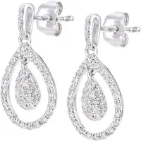 Diamant L'Eternel Boucles d'oreilles argent