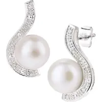 Diamant L'Eternel Boucles d'oreilles 'Ohrstecker aus 375 Weißgold mit Diamant mit Perle' argent