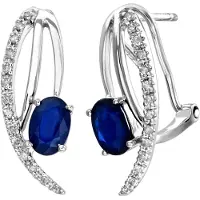 Diamant L'Eternel Boucles d'oreilles argent