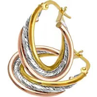 Diamant L'Eternel Boucles d'oreilles 'Creolen aus 375 Gelbgold' mélange de couleurs