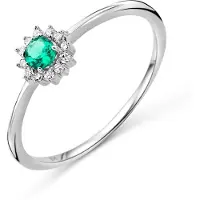 Diamant L'Eternel Bague 'Ring aus 375 Weißgold mit Diamant mit Smaragd' argent