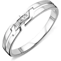 Diamant L'Eternel Bague 'Ring aus 375 Weißgold mit Diamant' argent