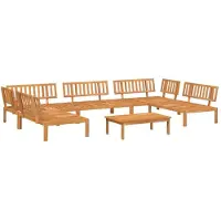 vidaXL Ensemble de 6 canapés de jardin en palettes en bois massif d'acacia