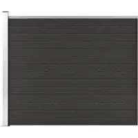 vidaXL Élément de clôture WPC 175x146 cm Noir