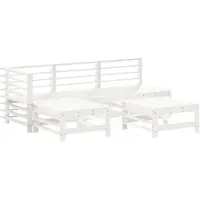 vidaXL Ensemble de salon de jardin 5 pièces blanc pin massif