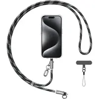 Usams Smycz Do Telefonu Z Kablem Do Ładowania Sj745 60W Usb-C Do Usb-C 1.2M Czarny