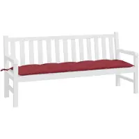 vidaXL Housse de banc de jardin vin rouge 180x50x7 cm tissu Oxford