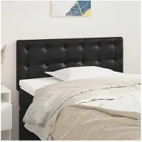 vidaXL Tête de lit noir 80x5x78/88 cm similicuir