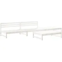 vidaXL Ensemble salon de jardin 4 pièces blanc pin massif