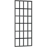 vidaXL Schiebetür 76x205 cm ESG -Glas und Aluminiumschwarz