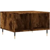 vidaXL Table basse chêne fumé 60x50x36,5 cm Bois composite