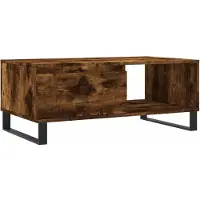 vidaXL Table basse chêne fumé 90x50x36,5 cm Bois composite